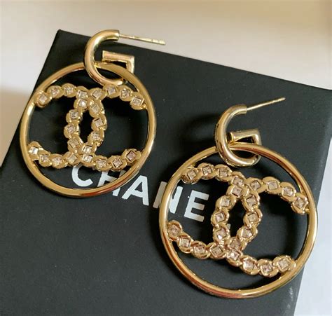 hoop earrings chanel|square hoop earrings for women.